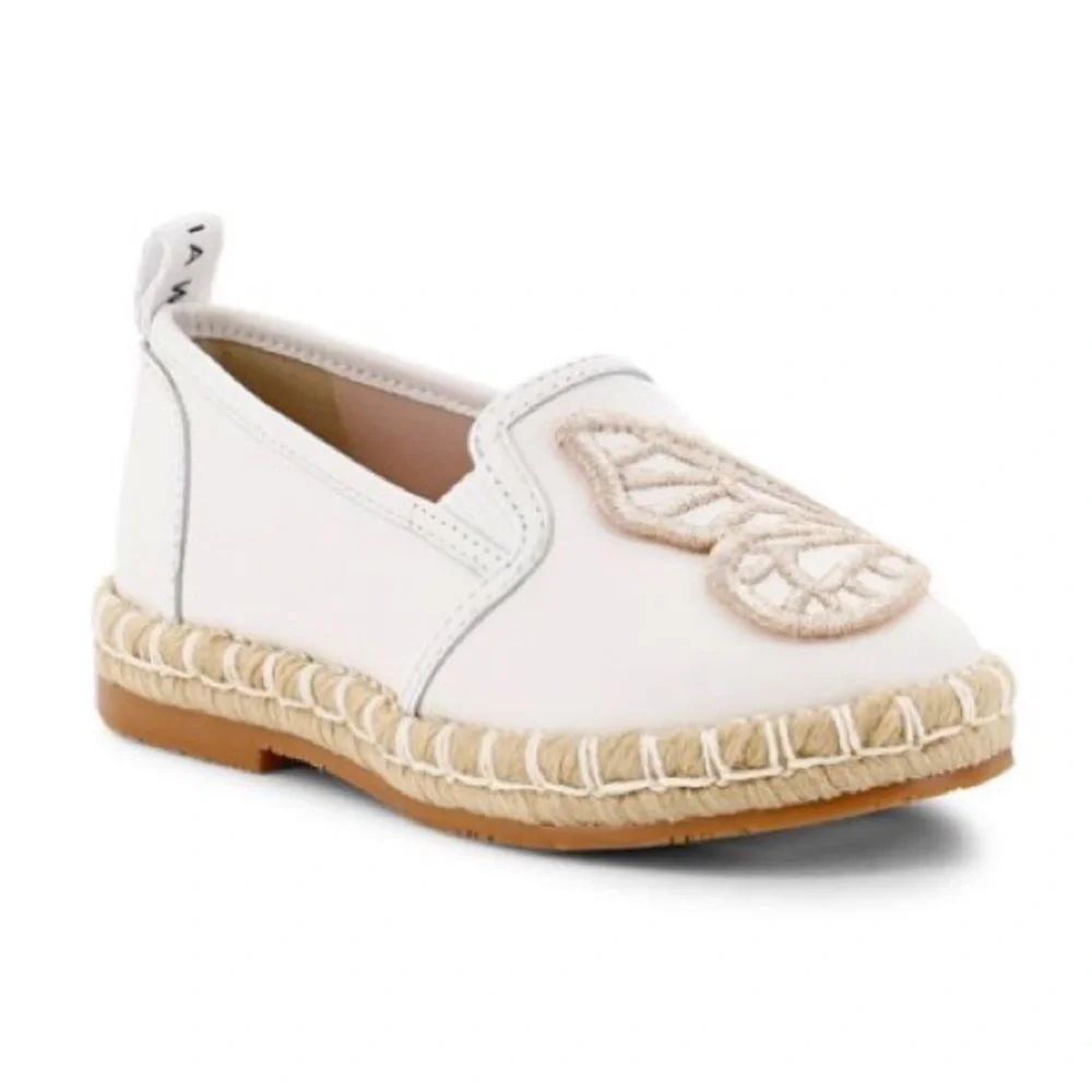 Sophia Webster Embroidered Gold Signature Butterfly Motif Girls Shoes